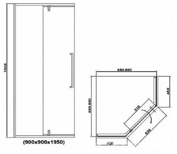 Душевой уголок RGW SV-81-B 90х90 ZZ RGW Stilvoll 32328199-14 / к.т. 387853
