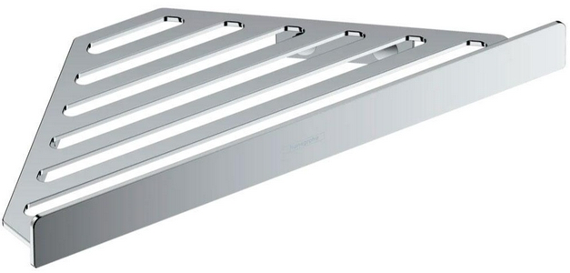 Полочка-мыльница решетка, угловая, 148х305хh26мм, (цв.хром),  ZZ Hansgrohe AddStoris 41741000