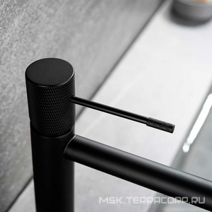 Смеситель для раковины, без д/к, (цв.черный матовый),  ZZ Vincea Desire VBF-1D1MB