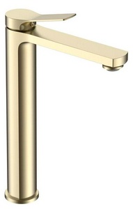 Смеситель для раковины, Высокий, без д/к, (цв.брашированное золото),  ZZ Vincea Arco VBF-4AR02BG