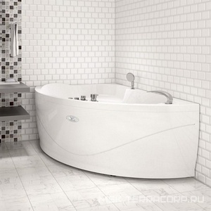 Ванна акриловая "", 1680х1200x500 мм, левая, БЕЗ каркаса, слива-перелива и панели, белая ZZ Vannesa Алари 2-01-0-1-1-218Ч