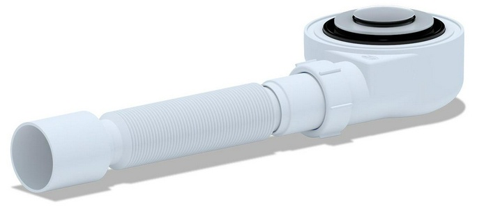 Сифон для душевых поддонов Ани Пласт E325BK 375x40/50, 1 1/2х90, ZZ Ани Пласт Комплектующие E325BK / 259367