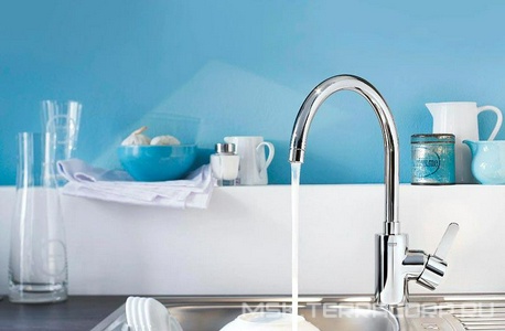 Смеситель для кухни, БЕЗ донного клапана, гибкие шланги (хром) ZZ Grohe BauEdge 31367000