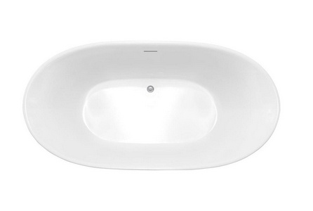 Ванна 1600х780хh580мм, отдельностоящая, интегрир.слив перелив, д/к в цвет ванны в компл., (акрил цв.белый), Vincea ZZ Vincea Ванны VBT-405-1600