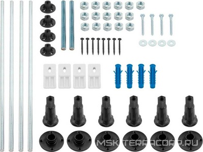 Ванна акриловая  170x75, каркас в компл., без слива-перелива 051009, цв. белый ZZ Berges NELU 050023