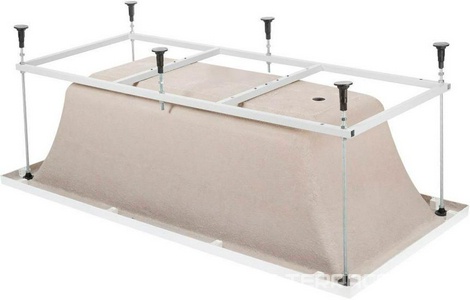 Ванна акриловая  170x75, каркас в компл., без слива-перелива 051009, цв. белый ZZ Berges NELU 050023