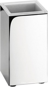 Стакан настольный, (корпус мелалл хром, вставка стекло матовое),  Colombo Look B1643.000