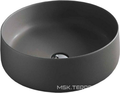 Раковина накладная на столешницу, круглая d420хh160мм, без отв.д/смесит., без перелива, (цв. grey olive),  ZZ ArtСeram Cognac COL001 15; 00