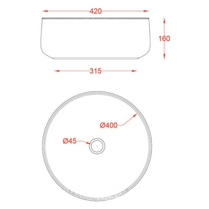 Раковина накладная на столешницу, круглая d420хh160мм, без отв.д/смесит., без перелива, (цв. grey olive),  ZZ ArtСeram Cognac COL001 15; 00
