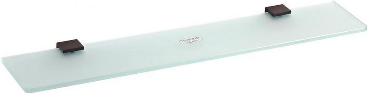 Полка для ванной стеклянная 600x118x18мм, (цв. хром),  ZZ Bemeta Nero 135002240