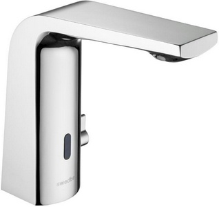 Смеситель для раковины сенсорный, с блоком питания, с регулировкой темп., излив h123х116мм, (цв.хром), Europe ZZ Swedbe europe 6000-220
