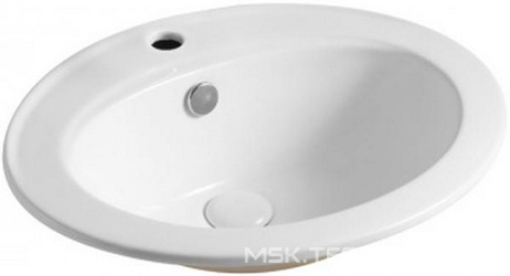 Раковина ввстраиваемая сверху Azario (AZT808)56.5х47.5х18 см,с отверстием под см-ль, XX