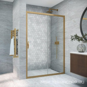 Дверь-купе в душевой проем ZP TUR NOVO, 120x190 см, профиль бронза стекло VENZEL 1, ZZ Vegas Glass ZP NOVO ZP TUR NOVO h1900 120 05 VENZEL 1