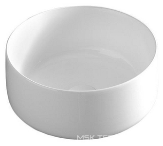 Раковина накладная на столешницу, круглая d350хh145мм, без отв.д/смесит., без перелива, (цв. белый),  ZZ ArtСeram Cognac COL004 01; 00