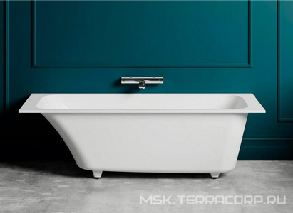 Ванна 1800х800хh600мм, литой камень S-Stone, матовый цв.белый, регулируемые ножки, без стандартного слива-перелива,  ZZ Salini Orlanda 102022M