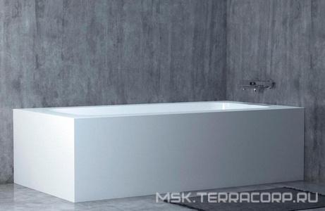 Ванна 1800х800хh600мм, литой камень S-Stone, матовый цв.белый, регулируемые ножки, без стандартного слива-перелива,  ZZ Salini Orlanda 102022M