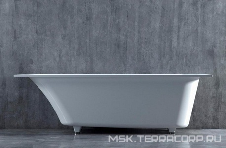 Ванна 1800х800хh600мм, литой камень S-Stone, матовый цв.белый, регулируемые ножки, без стандартного слива-перелива,  ZZ Salini Orlanda 102022M