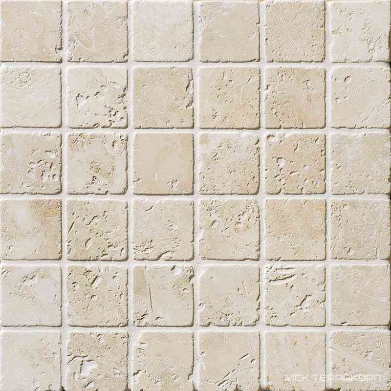Mosaic Ivory tumbled 5x5 ZZ |30.5x30.5