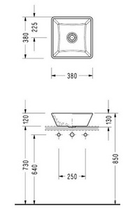 Раковина-чаша 39x39 см, БЕЗ сифона, белая ZZ Serel Serel 2013