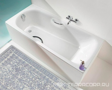 Ванна стальная "SANIFORM PLUS" 160х75 мод.333, цвет белый, С ОТВЕРСТИЯМИ под ручки, (без комплекта ножек арт.581470000000) ZZ Kaldewei Saniform Plus 133300010001