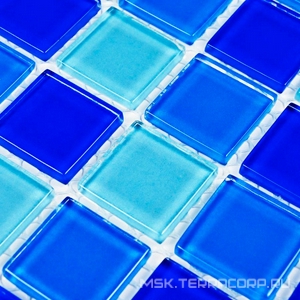 Мозаика Blue wave-2   (25x25x4) 30x30 Bonaparte Мозаика стеклянная n156271