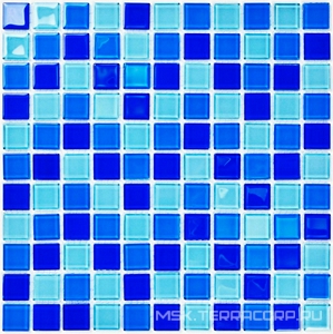 Мозаика Blue wave-2   (25x25x4) 30x30 Bonaparte Мозаика стеклянная n156271