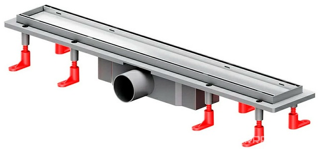 Душевой желоб 60 см, комбинированный затвор, решетка под плитку из нерж.стали AMPM Универсал W02SC-U11-060-04SB