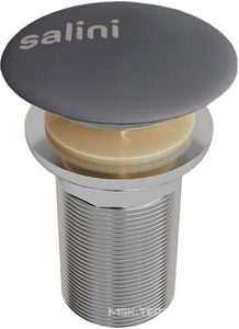 Донный клапан для раковины, Up&Down, для всех раковин КРОМЕ Armonia, Alda, Gloria 312, (крышка литой камень S-Stone, матов. цв.RAL7015), Salini ZZ Salini Универсал 16131RM  /  RAL7015 Slate grey (Сланцево-серый)