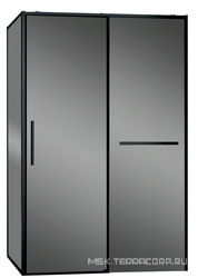 Душевой уголок 1200х900хh2000мм, прямоуг., правый/левый, (стекло тонированное 6мм Easy Clean, фурн.цв.черный матовый), Slim Soft XX