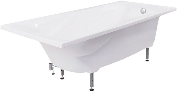 Ванна из искусственного камня 178х79 см, без сифоны, ножки в комплекте, цв.белый глянец Aqua de Marco Mira 1180WMIR_GEL  / 1180WMIR