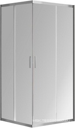 Душевой уголок 900х900хh1900мм, квадрат, правый/левый, (стекло прозрачное 6мм, фурн.цв.брашированный никель), Garda ZZ