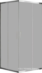 Душевой уголок 1100х900хh1900мм, прямоуг., правый/левый, (стекло прозрачное 6мм, фурн.цв.вороненая сталь),  ZZ Vincea Garda VSR-1G9011CLGM