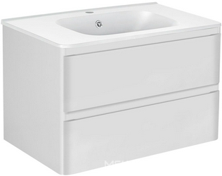 База под раковину подвесная, 2 выкатных ящика, 790x466xh500мм, без раковины, (цв.G.White), Vico ZZ