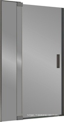 Дверь для душа в нишу, 900/1000хh2000мм, распашная с неподв.сегментом, правая/левая, (стекло 8мм, прозрачная, фурн.цв.вороненая сталь), Extra ZZ