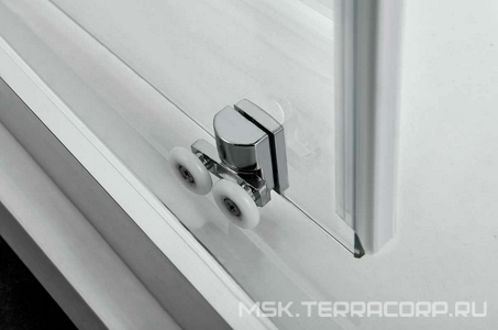 Дверь для душа, в нишу 1600хh1900мм, раздвижная, 1 дверь, 1 неподв.секция, правая/левая, (стекло прозрачное 6мм, фурн.цв.хром),  ZZ Vincea Alpha VDS-3AL2160CL