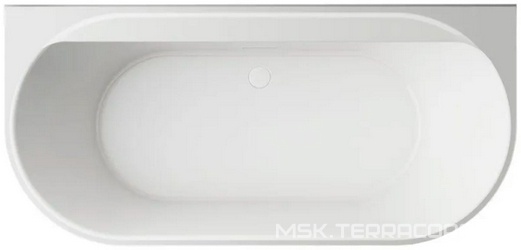 Ванна 1700х800хh580мм, пристенная, интегрир.слив перелив, д/к в цвет ванны в компл.,(акрил цв.белый), Vincea ZZ