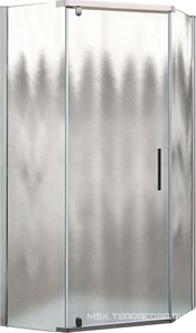 Душевой уголок 900х900хh1950мм, 5-ти угольный, распашая дверь правая/левая, с 2 непод. сегмент,(стекло шиншила.6мм, фурнит.цв.хром),  ZZ Vincea Stresa VSP-1S900CH