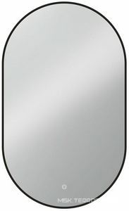 Зеркало 500xh900х30мм, с встроенным светильником, сенсорным выключателем и диммером, (окантовка цв.черный матовый), Vincea Vincea Универсал VLM-3AU900B