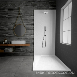 Поддон для душа 1200х800хh25мм, прямоугольный, без сифона арт. VSPH-D611,  (искуствен.камень. цв.белый матовый), Vincea ZZ Vincea Универсал VST-4SRL8012W