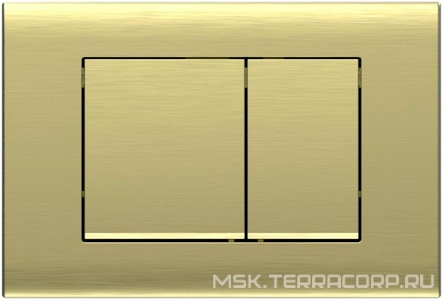 Клавиша двойного смыва, для инсталляции д/унитаза, (пластик цв.брашированное золото), Vincea ZZ Vincea Универсал VFP-001BG