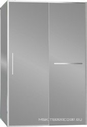 Душевой уголок 1200х900хh2000мм, прямоуг., правый/левый, (стекло прозрачное 6мм Easy Clean, фурн.цв.браш.никель), Slim Soft ZZ