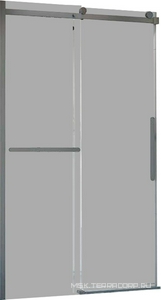 Дверь для душа, в нишу 1200хh1900мм, раздвижн, 1 дверь, 1 неподв.секция, правая/левая,(стекло прозр.8мм Easy Clean,фурн.цв.воронен.сталь), ZZ Vincea Como Soft VDS-1CS120CLGM