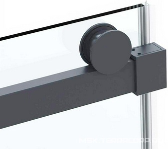 Дверь для душа, в нишу 1200хh1900мм, раздвижн, 1 дверь, 1 неподв.секция, правая/левая,(стекло прозр.8мм Easy Clean,фурн.цв.воронен.сталь), ZZ Vincea Como Soft VDS-1CS120CLGM