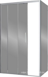 Душевой уголок 1100х800хh1950мм, прямоуг., правый/левый, (стекло прозрачное 6мм Easy Clean, фурн.цв.хром), Soft ZZ