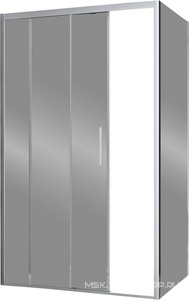 Душевой уголок 1100х800хh1950мм, прямоуг., правый/левый, (стекло прозрачное 6мм Easy Clean, фурн.цв.хром),  ZZ Vincea Soft VSR-3SO8011CL