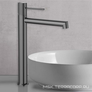 Смеситель для раковины однорычажный, (цв.вороненая сталь),  ZZ Vincea Desire VBF-1D2GM