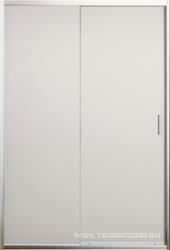 Дверь для душа, в нишу 1500хh1950мм, раздвижн., 1 дверь, 1 неподв.секц, правая/левая, (стекло текстурное 5мм, фурн.цв.хром), City ZZ