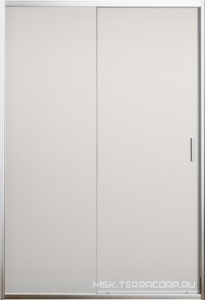 Дверь для душа, в нишу 1500хh1950мм, раздвижн., 1 дверь, 1 неподв.секц, правая/левая, (стекло текстурное 5мм, фурн.цв.хром),  ZZ Vincea City VDS-5CT150MT