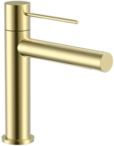 Смеситель для раковины, без д/к, (цв.брашированное золото),  ZZ Vincea Aspire VBF-4AS01BG