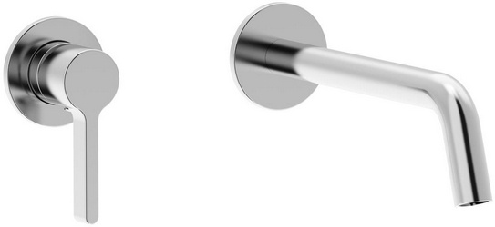 Смеситель для раковины, встраиваемый в стену, внутрен. часть в компл., (цв.хром),  ZZ Vincea Villa VBFW-1VL1CH